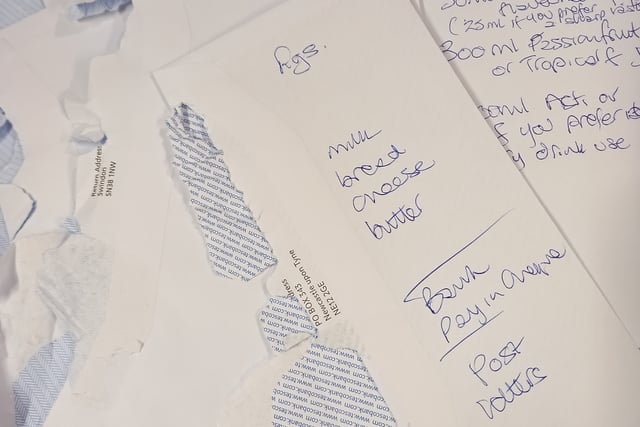 If you get mailed letters don't just recycle the envelopes. Re-use them first for shopping lists or notes to remind you of something. THEN pop them in your paper recycling.