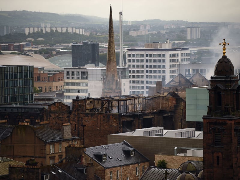 The second fire left most of the building a husk of its former glory