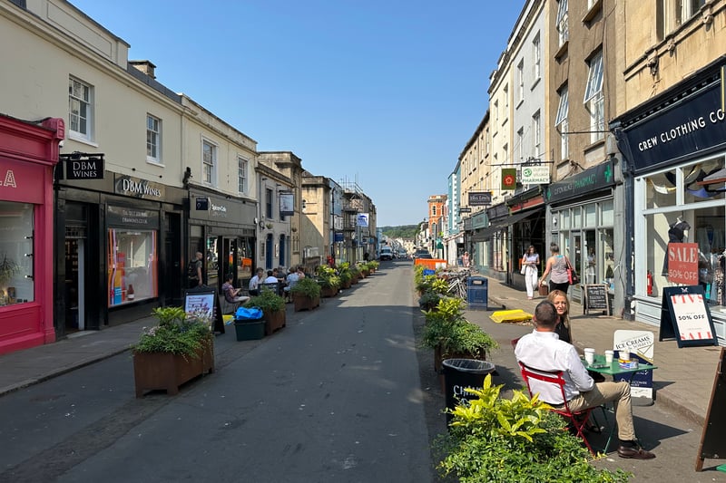 Pedestrianisation zones are made for days like this with people sat outside cafes drinking coffee in the sun. Pedestrianisation o Princess Victoria Street was made  permanent at the end of last year despite some protest from traders.