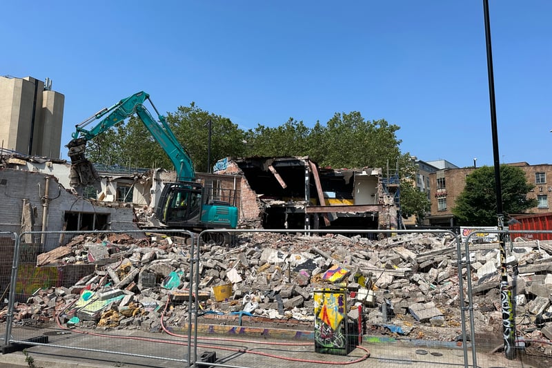 Work is taking place to bring down the former Blue Mountain nightclub which closed in September 2020. On the site will next be a mixed-use site including student beds, office space and commercial units.
