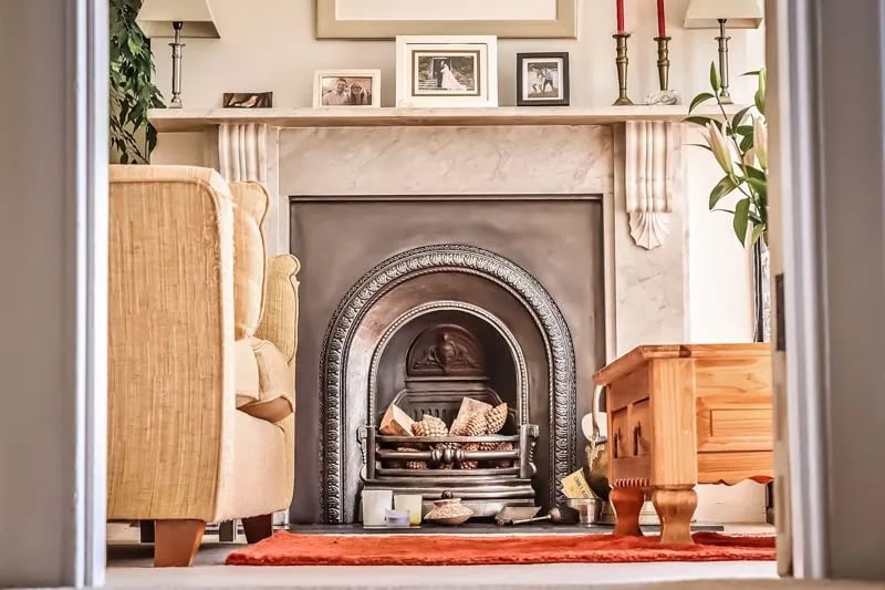 Fireplace in one of the reception rooms