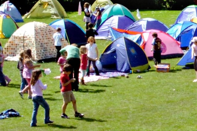 What a day that must have been. A music festival with a Glastonbury theme was held at Cheveley Park Primary School in Belmont in 2007.