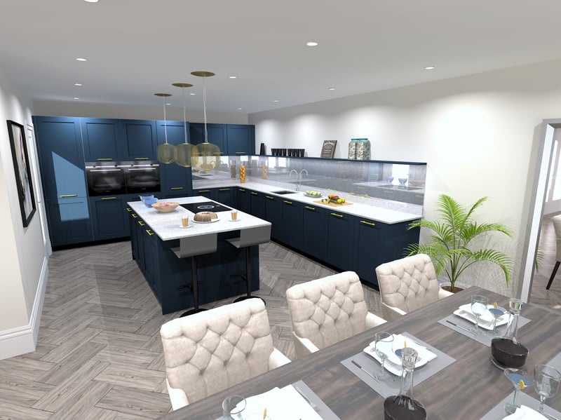 The "expertly designed" kitchens are said to be "stylish" and "efficient" spaces.