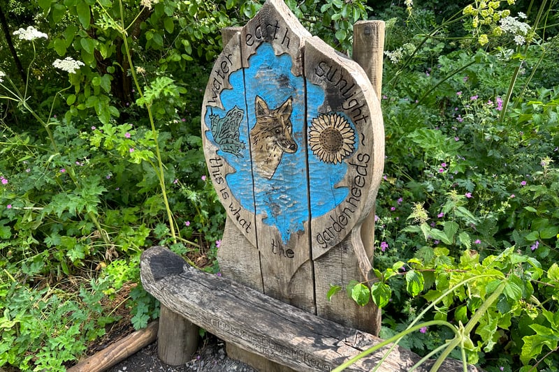 Inside the wildlife garden is this decorative bench in memory or Done McKeane. On it, it reads ‘water, earth, sunlight - this is what the garden needs’. Well said!
