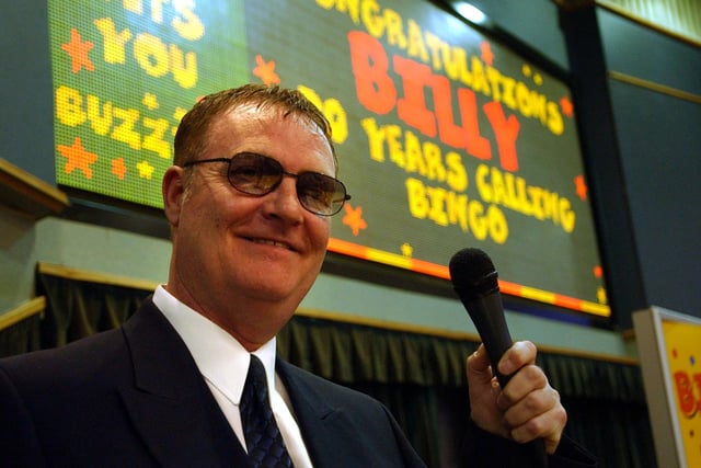 Billy Richey in 2003. By then, he had been a bingo caller for 30 years.