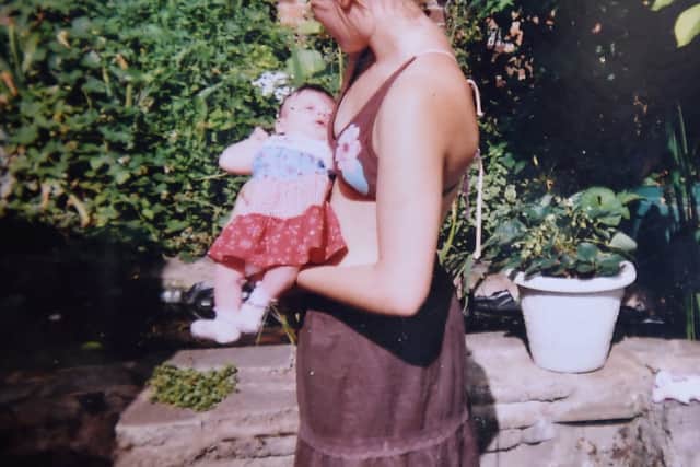 Ruth with Rose as a baby in 2005. 
