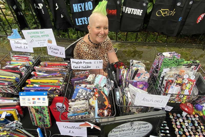 Mandy Young manning her Pursonaly Yours stall at the Westoe Village Fayre.