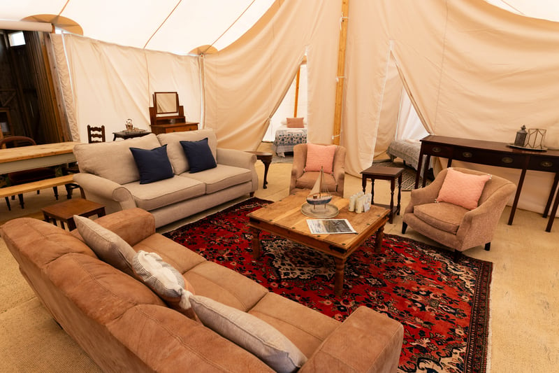 The site offers cheaper alternative tents for festivalgoers 
