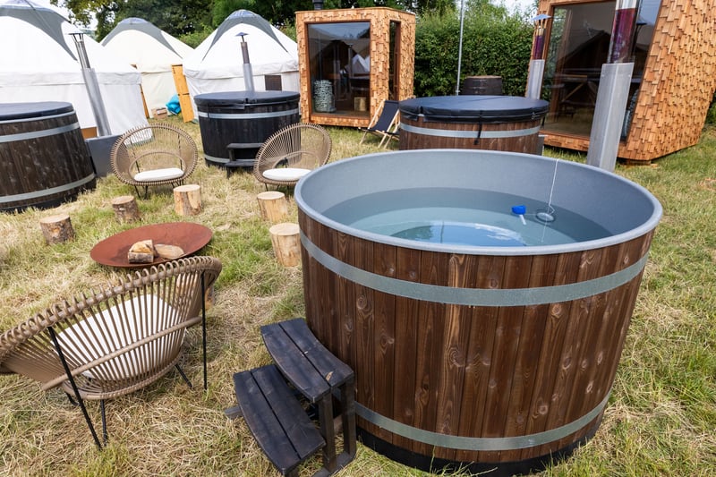 Cheaper tents will have access to their own jacuzzi's