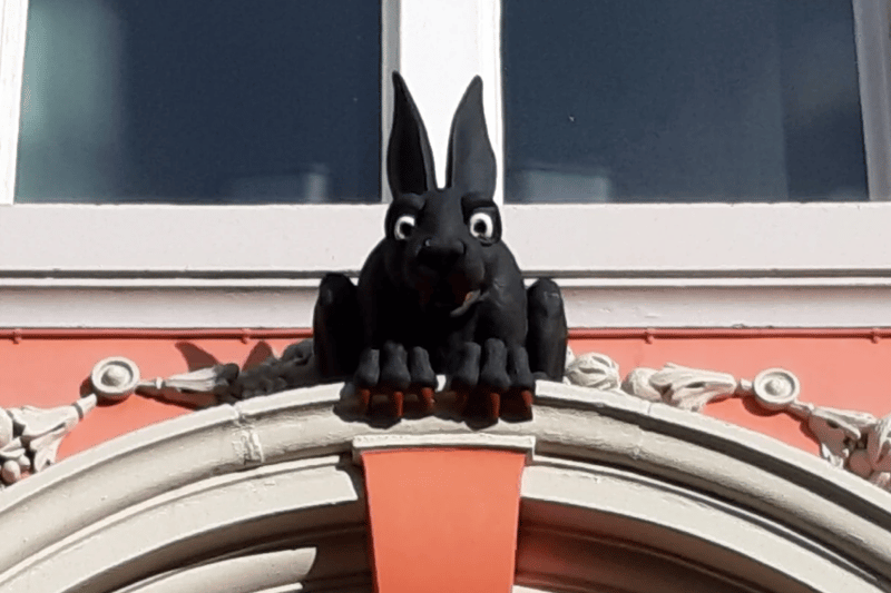 Now this is a creepy one... The so-called ‘Vampire Rabbit’ statue can be found above the door at the rear entrance to the historic Cathedral Buildings, adjacent to Newcastle Cathedral. There are a number of stories about why it was put there ranging from being used to scare away grave robbers who were running rampant in the Cathedral graveyard, to actually being a hare whose ears were put on backwards, symbolising the coming of spring by invoking the Easter Bunny.   The Vampire Rabbit was originally in the stone of the building, but in recent years it has been painted black with blood dripping from its claws and fangs.