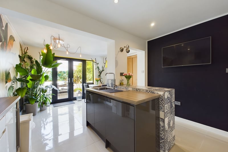 The open plan kitchen and dining area is the heart of the property. Photo: Zoopla