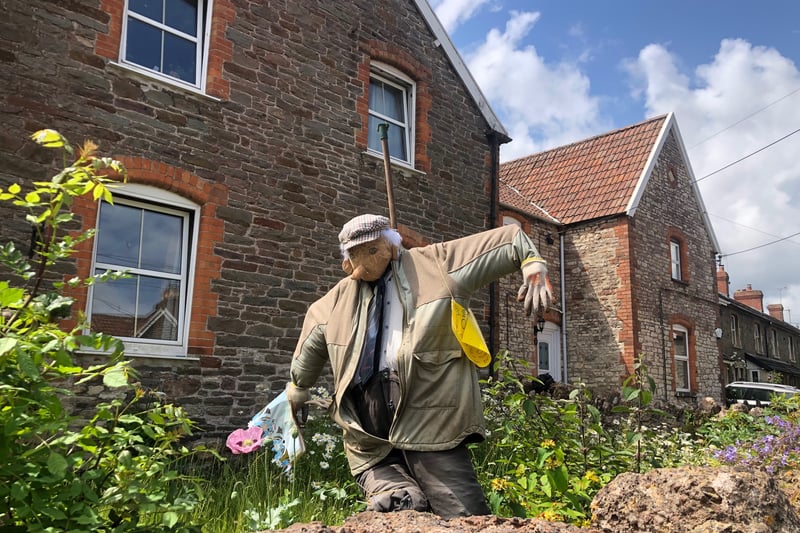 Farrington Gurney is still very much a rural village and even some of the local properties retain this countryside element - including a scarecrow in the front garden of this cottage