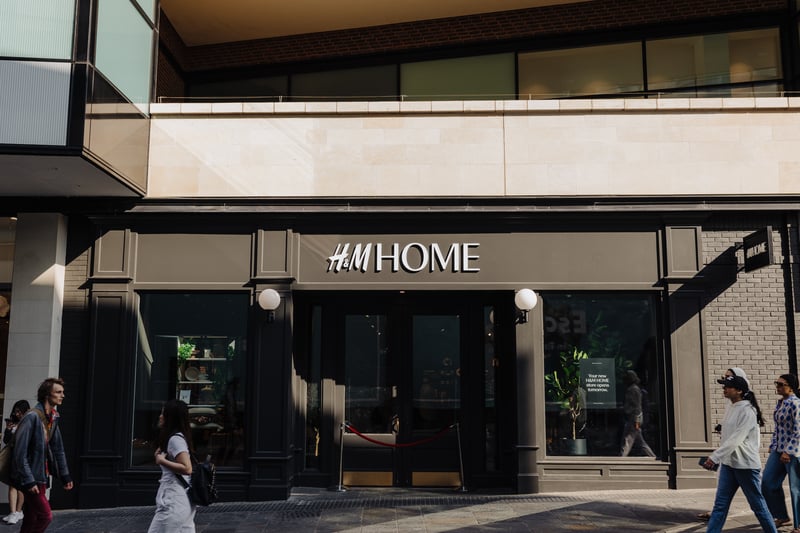 A separate entrance provides access to the H&M Home section of the huge store