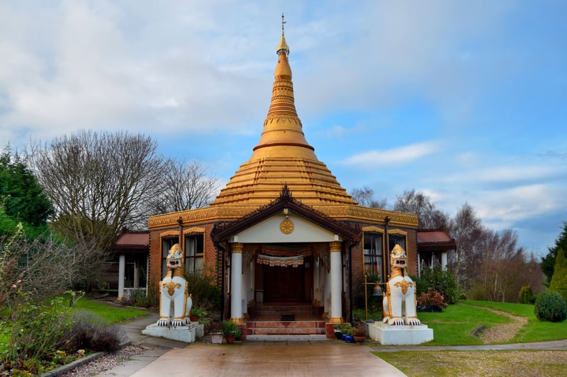 The Dhamma Talaka Peace Pagoda is a replica of Shwedagon Pagoda in Yagon (Rangoo) in Myanmar (Burma). It’s located in Edgbaston. (Photo - dzphotogallery - stock.adobe.com)