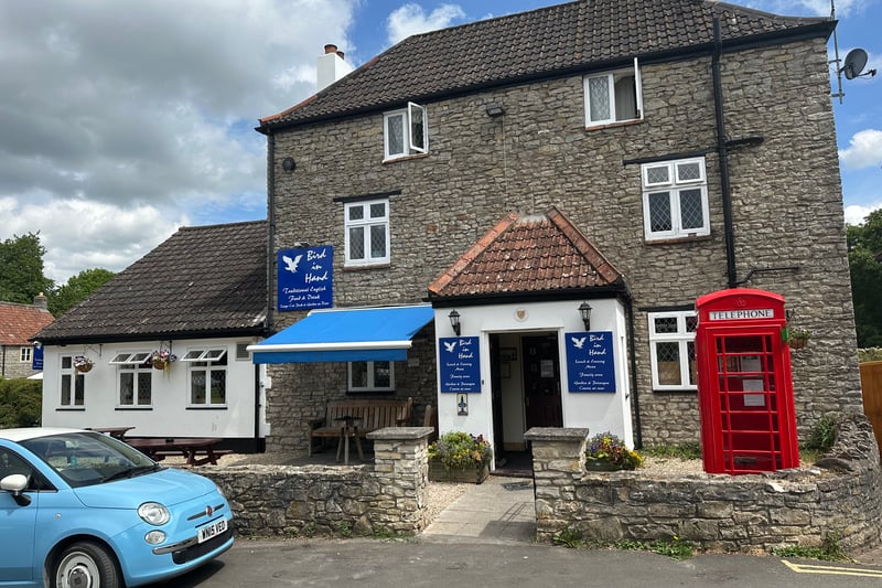 You won’t miss the front of the Bird in Hand with its bright red phone box outside. The pub serves up food and drink. There’s also a large garden with a water feature. It is an ideal place to finish for some refreshment. 
