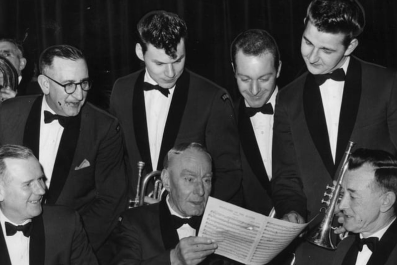 Some of the members of Boldon Colliery Workmen's Silver Prize Band who gave a concert in Boldon Colliery Miners' Hall in October 1961. Photo: Shields Gazette