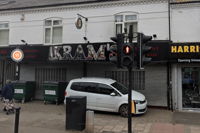 Akram’s on Pershore Road serves Kashmiri cuisine and has been around for a long time. It is a small family run restaurant. It has 4.4 stars on Google reviews. (Photo - Google Maps)