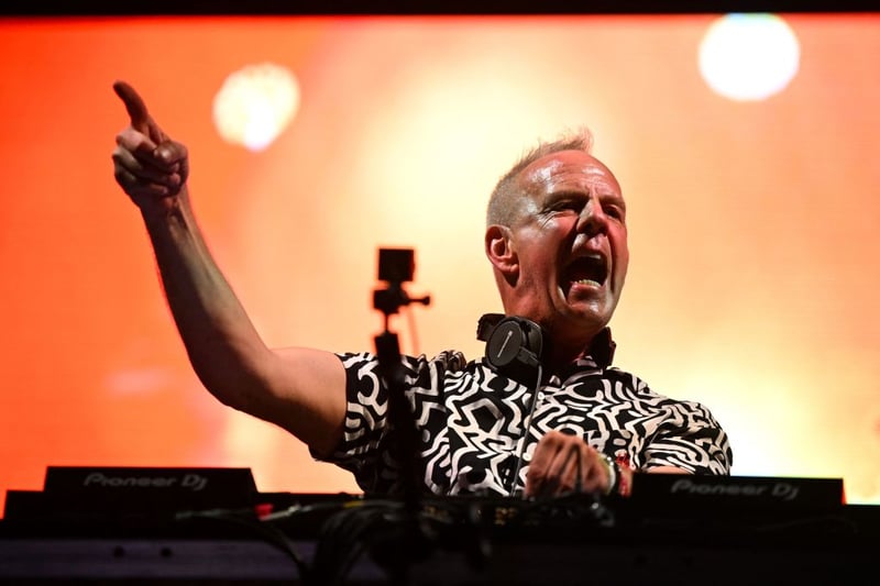 British DJ Quentin Leo Cook aka Fatboy Slim  performs on The Park Stage on day 4 of the Glastonbury festival