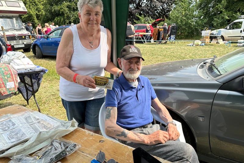 ‘Uncle’ Pete Wood and his wife Bal have been selling at the car boot sale since it started. Pete, aged 82, buys items from charity shops and then sells them on for ‘a small bit’ at the car boot sale. “It’s a hobby,” he smiles.