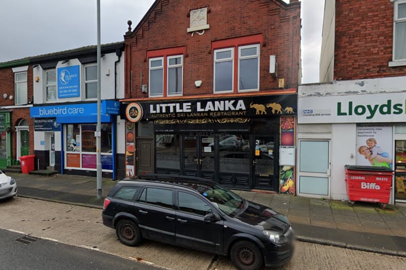Sri Lankan restaurant located on Wellington Road S in Stockport. Photo: Google Maps 