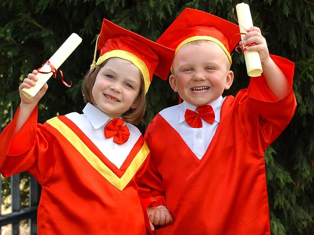 Graduation delight at Washington Day Nursery in 2006.