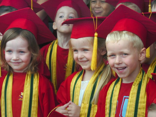 Such a happy day at Fingerpaint Nursery in Ryhope in 2008.
Can you believe it's 15 years since Anna Noble, Kaitlyn Hodgson and Andrew Brennan were photographed at their graduation.
