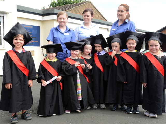 Children from Just Learning in Fulwell at their graduation ceremony in 2013.