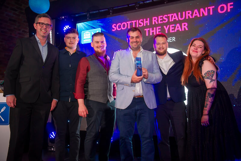 Another big award was that of Scottish restaurant of the year, which was won by Killiecrankie House in Perthshire. Killiecrankie House, a former gentleman’s residence built in 1840, nestles in four acres of gardens in the heart of Perthshire’s countryside, with mountains and rivers for neighbours.  This intimate restaurant with rooms, has been firmly catapulted into the 21st century by current owners Tom and Matilda Tsappis, who took over the reins in 2021. Of their win the team said; “We’re a really small restaurant, we only seat around six tables in the heart of Perthshire. The award tonight is really well-received and we’re so pleased to even be nominated. After only opening a year and a half ago it’s great to see our restaurant get this recognition.”