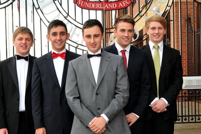 The boys look smart for their special occasion.