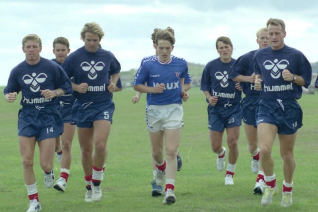 The first pre-season training session for the team in 1992.