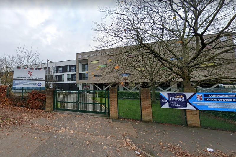 At Saint Paul's Catholic High School, just 75% of parents who made it their first choice were offered a place for their child. A total of 52 applicants had the school as their first choice but did not get in. Photo: Google Maps
