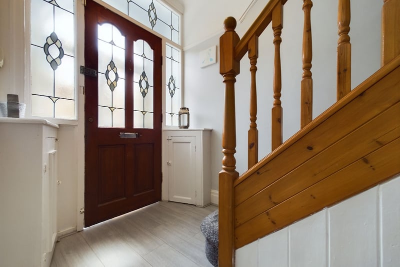 “Upon entering, the bright hallway leads to the living rooms and the kitchen,” Strike’s listing for the property reads.
