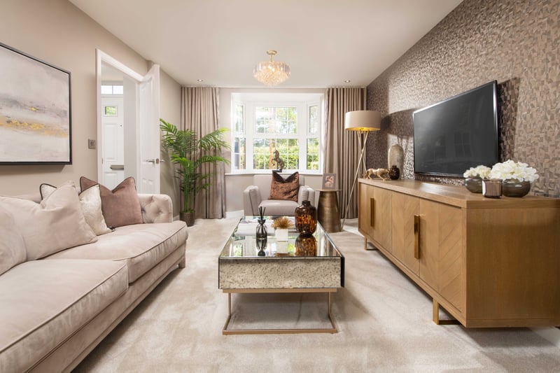On the ground floor is a bright and spacious lounge. Photo by David Wilson Homes