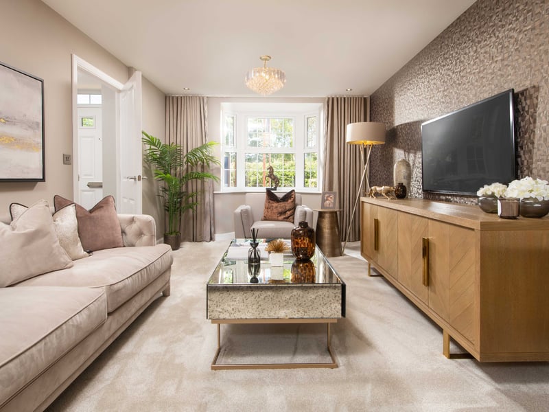 On the ground floor is a bright and spacious lounge. Photo by David Wilson Homes