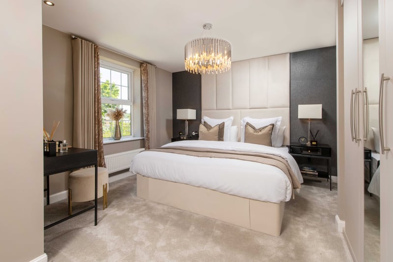 Upstairs is the main bedroom and three further double bedrooms. Photo by David Wilson Homes