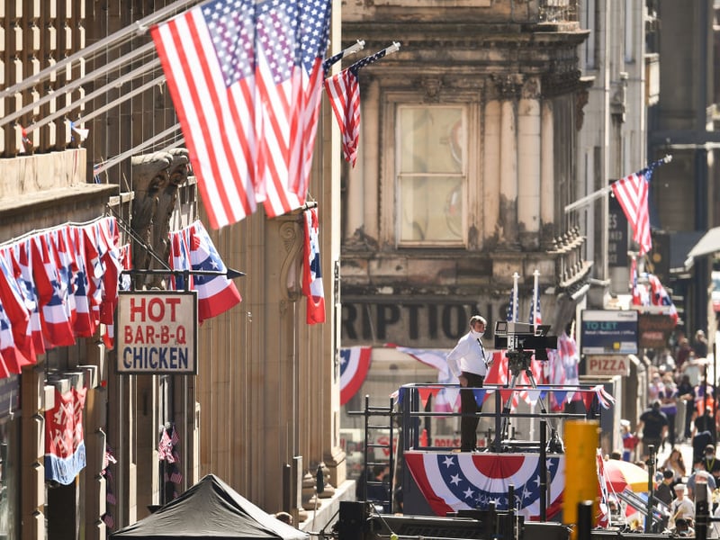 For a few days Glasgow was draped in American flags for the latest instalment of Harrison's Ford's Indiana Jones films.