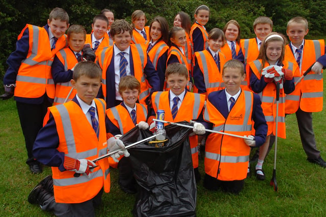 Bishop Harland pupils did a litter pick in the community in 2011.