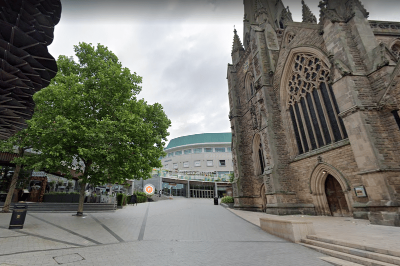 St Martin Square after the St Martin’s church in the Bull Ring. It is a Church of England parish church built. It is the original parish church of Birmingham and stands between the Bull Ring Shopping Centre and the markets. It was completed around 1855. (Photo - Google Maps)