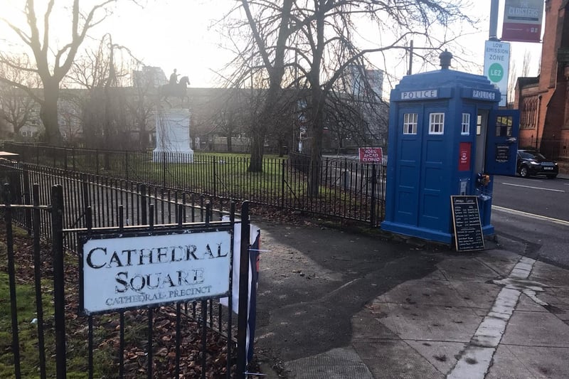 This was the last surviving red Police Box in Glasgow - until it was painted blue in the 2000’s, long after the original swathe of blue paint in the 60’s. It’s currently operated by Copperbox Coffee, and proves popular with tourists visiting Glasgow Cathedral & Necropolis.
