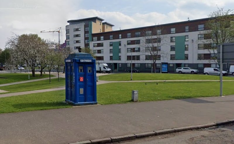 This lonely Police Box between Trongate and the Gallowgate doesn’t get much attention - but sticks out as much as it blends in with the small park behind it
