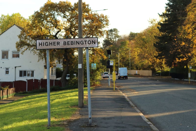 Higher Bebington saw prices rise by 10.5% in a year, with average properties selling for £250,000 in 2022