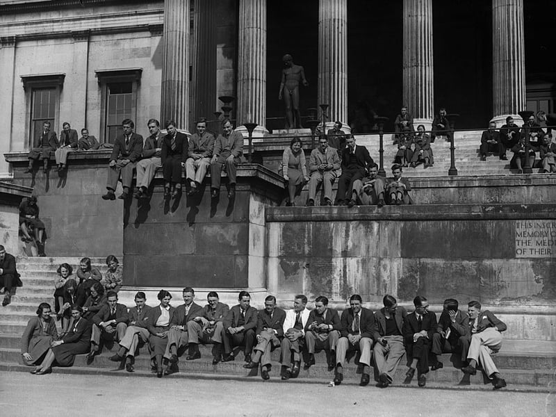 University College London came in at 7. This photo shows students out front in 1933. (Photo by Fox Photos/Getty Images)