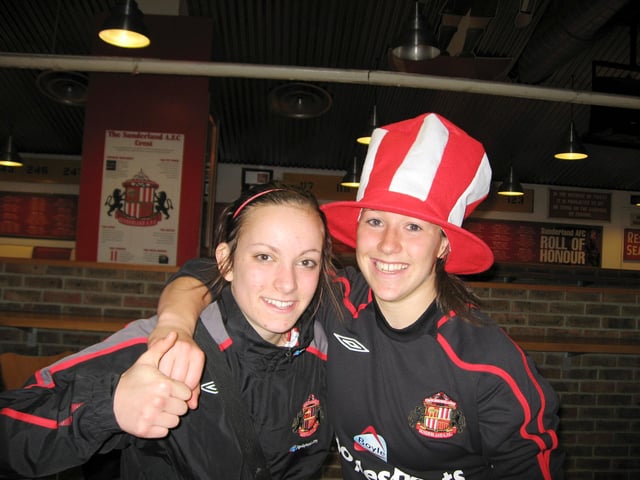 Lucy Staniforth and Lucy Bronze in their days with Sunderland in 2009.