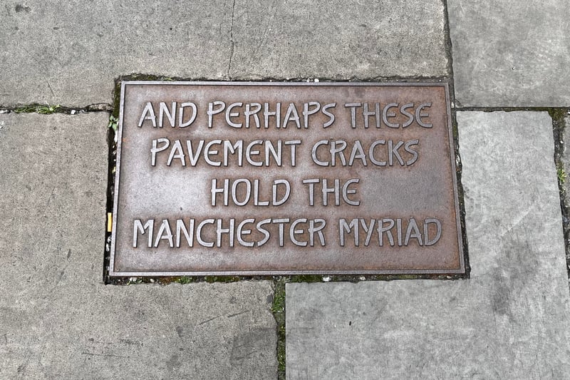 The River Tib only underground these days as it was culverted in the 18th century. You can still see some reminders of its existence, however, along the river’s namesake street in the Northern Quarter, marked out with quotes from Lemn Sissay’s poem “Flags ” (pictured).