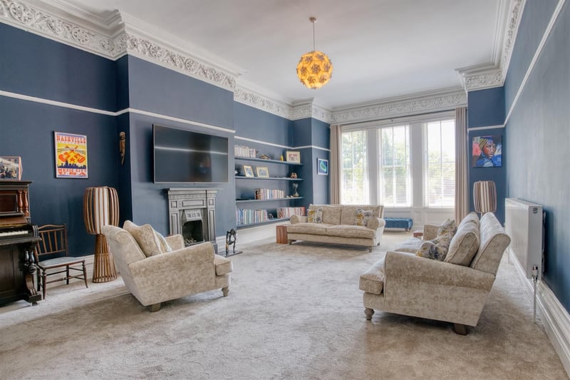 One of the property’s spacious and bright reception rooms.