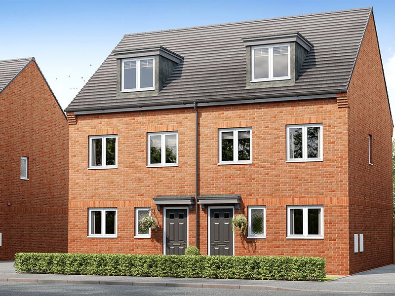 The property is set across three floors and has a private driveway for offroad parking.