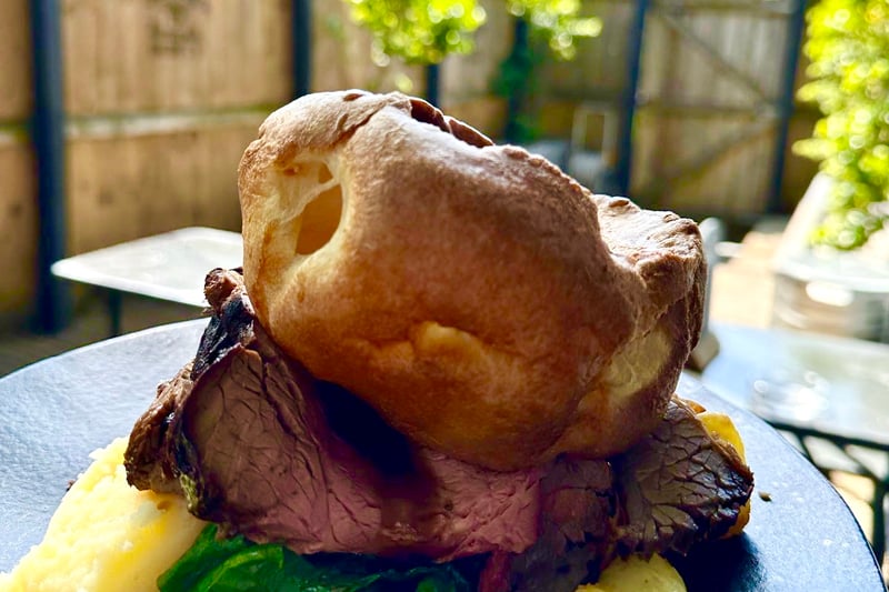 Traditional roast topside of beef, mountains of roast veg, golden roasties, Yorkshire pudding and a flood of gravy that Noah would build an ark for. Available every Sunday from 12noon