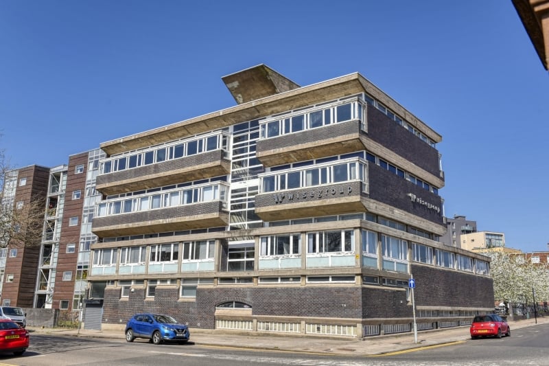 Originally designed as part of the Our Lady and St Francis Secondary School for girls - 72 Charlotte Street by Trongate is now home to the Social Enterprise, Wise Group. We’re sure no one’s described brutalist architecture this way before,