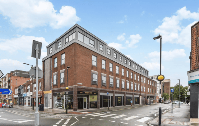 The outside of the building at Vectis Way, Cosham, Portsmouth