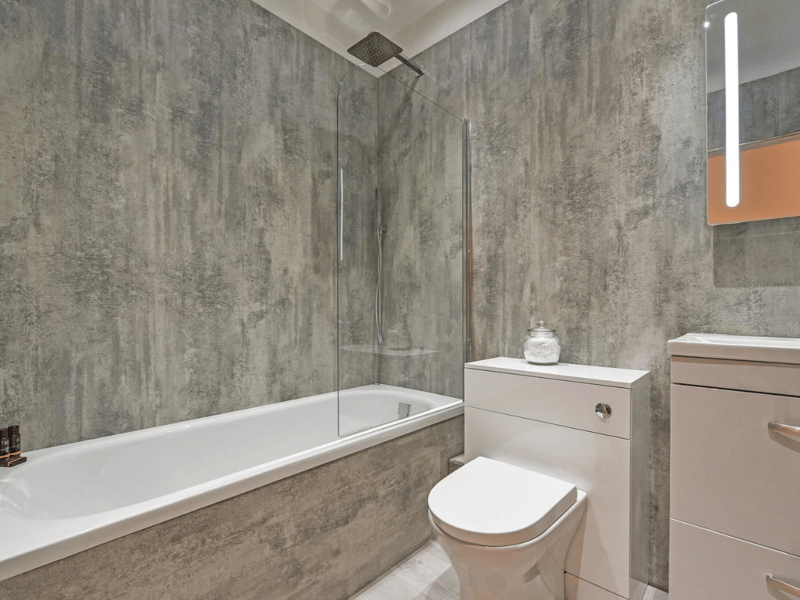The flat also has two baths